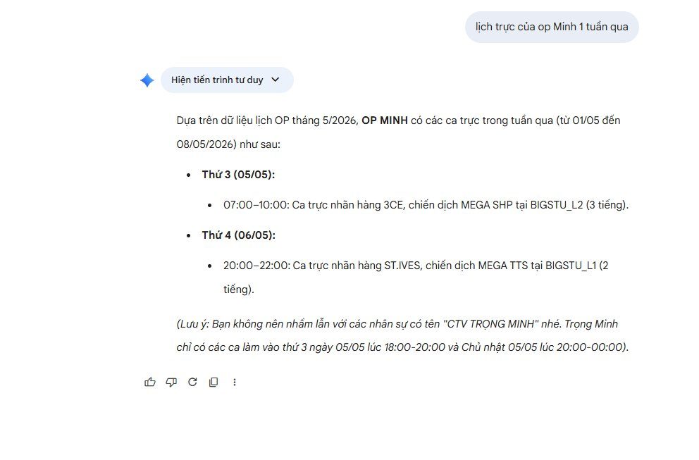 Gemini trả lời OP Minh